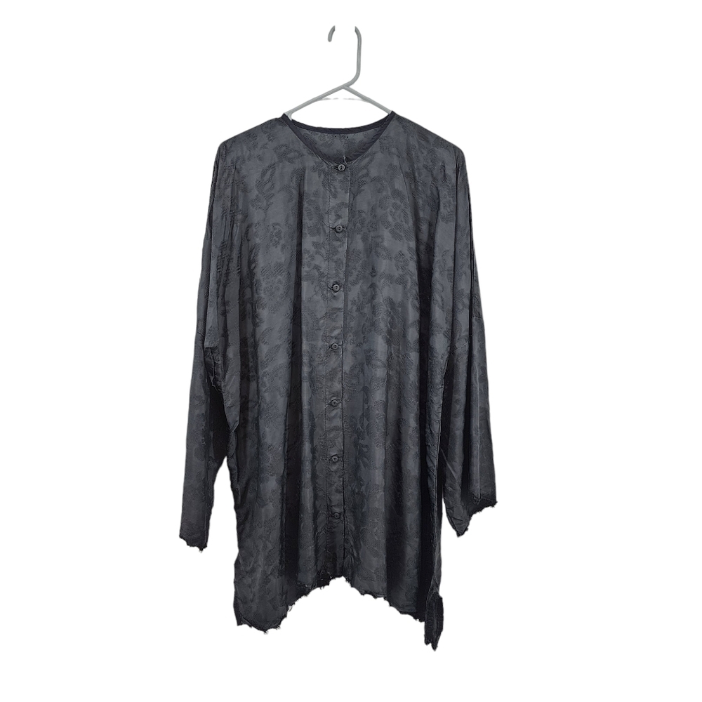 Skif Women's Textured Peasant Style Button Front Tunic Top